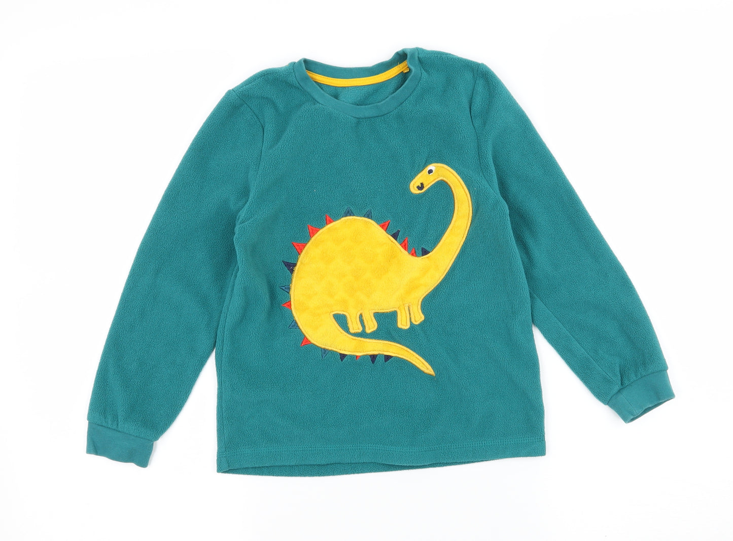 George Boys Blue Geometric Fleece  Pyjama Top Size 6-7 Years  - Dinosaur