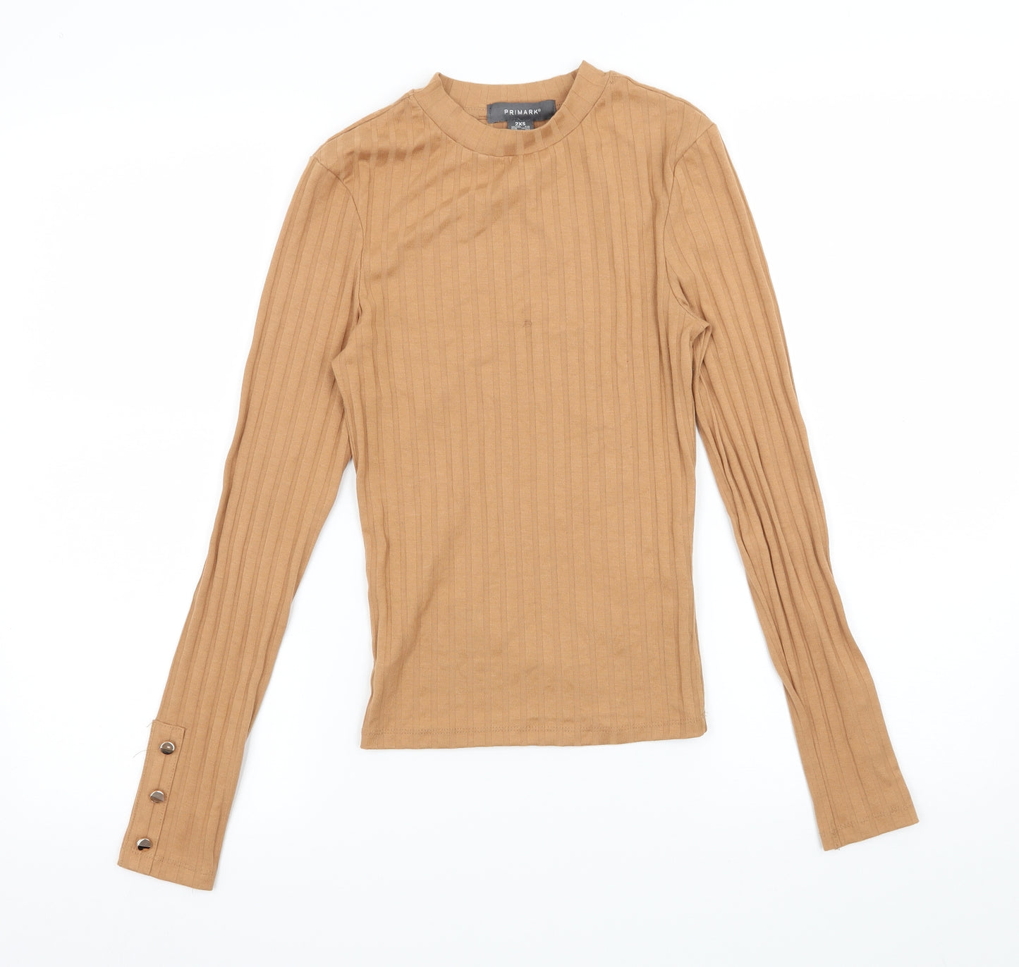 Primark Womens Brown  Jersey Basic T-Shirt Size 4