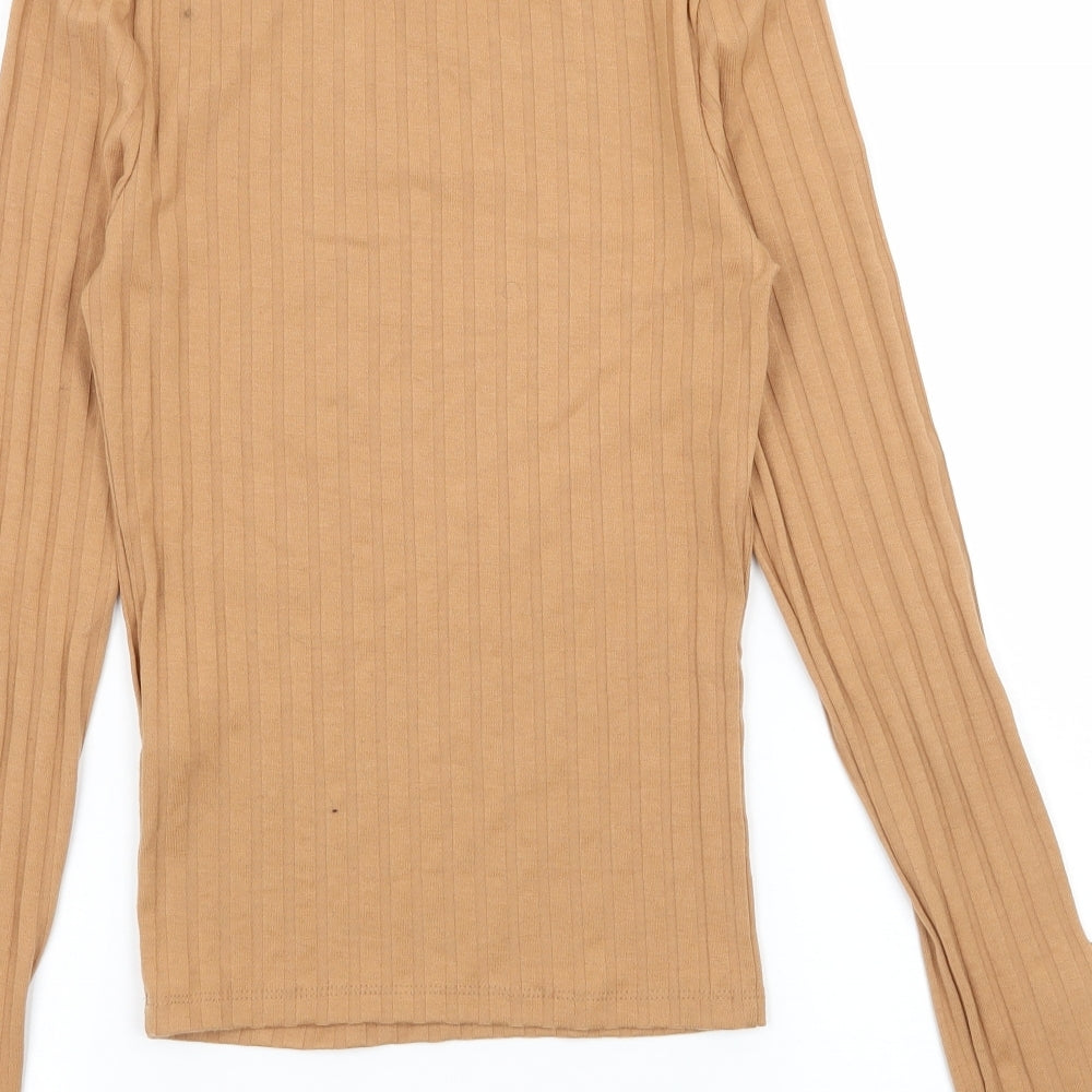 Primark Womens Brown  Jersey Basic T-Shirt Size 4