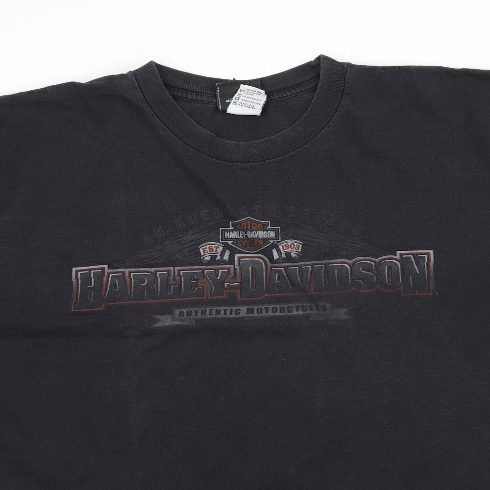 Harley-Davidson Mens Black  Jersey  T-Shirt Size XL  - Harley Davidson