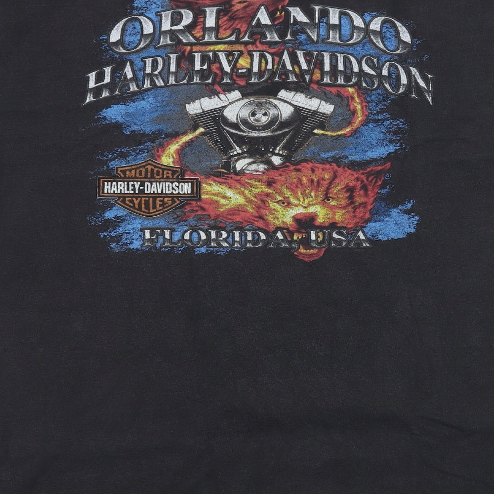 Harley-Davidson Mens Black  Jersey  T-Shirt Size XL  - Harley Davidson