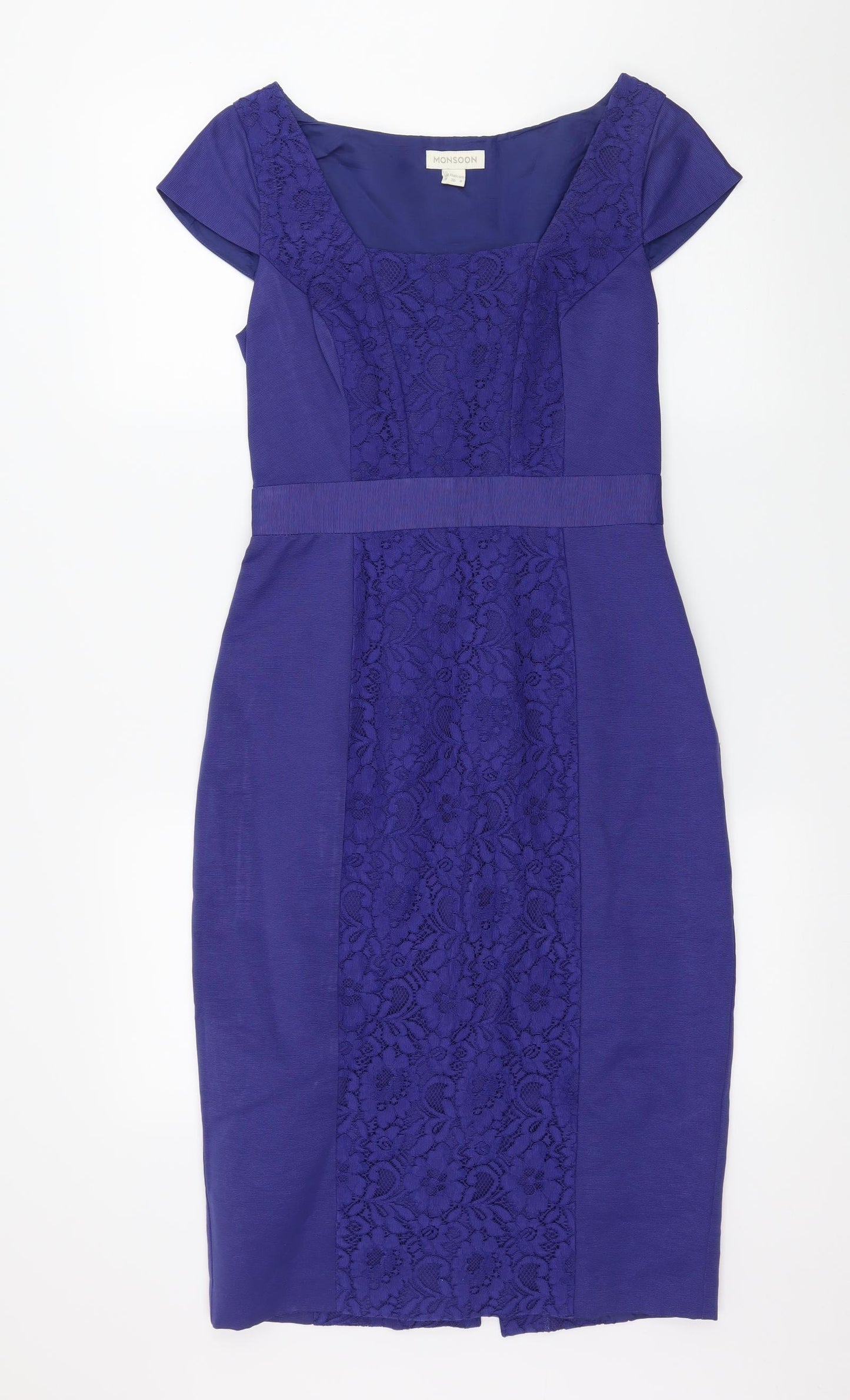 Monsoon Womens Blue   Pencil Dress  Size 8