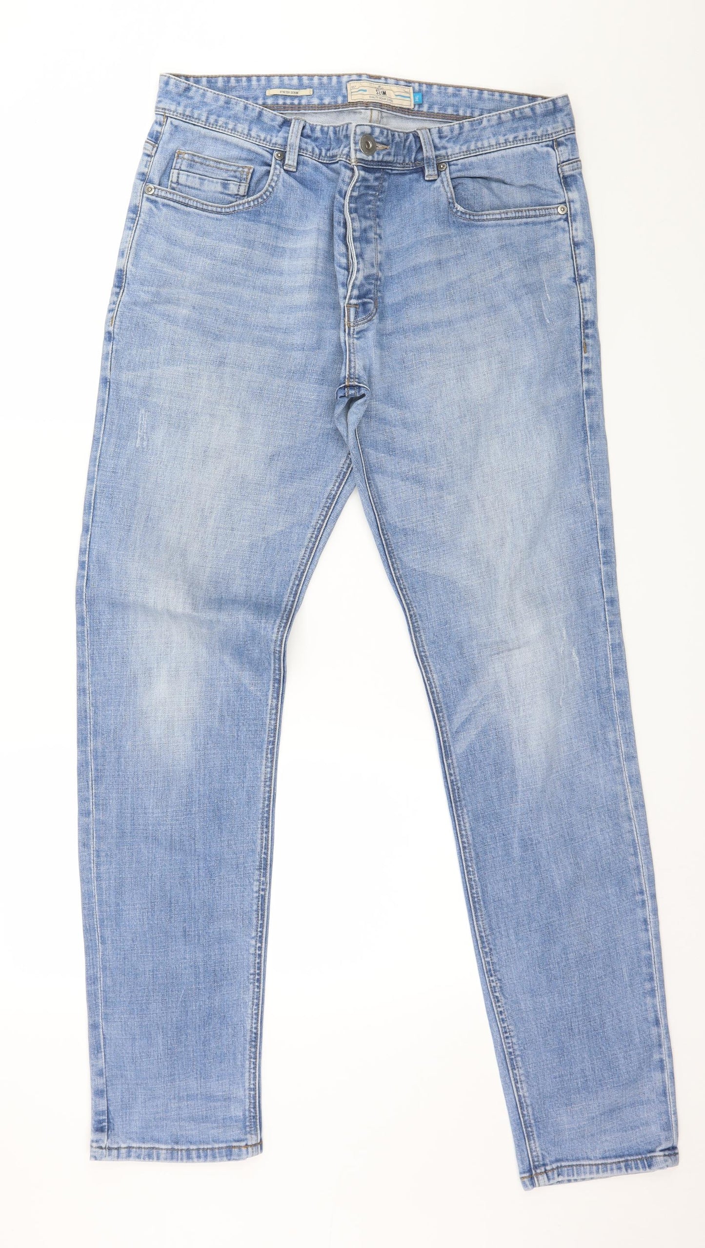 NEXT Mens Blue  Denim Straight Jeans Size 34 in L33 in