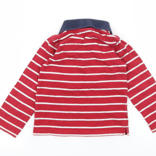 Mon Coeur Boys Red Striped Jersey Basic T-Shirt Size 2 Years