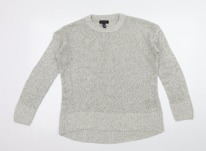 New Look Womens Grey Knit Pullover Jumper Size S