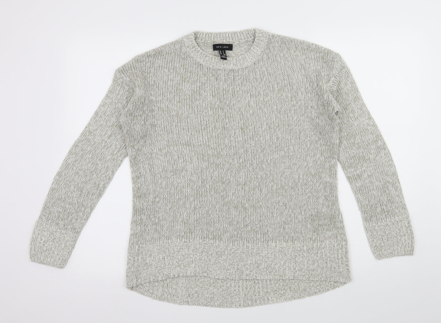 New Look Womens Grey  Knit Pullover Jumper Size S