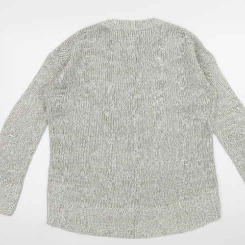 New Look Womens Grey  Knit Pullover Jumper Size S