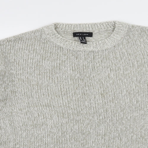New Look Womens Grey  Knit Pullover Jumper Size S