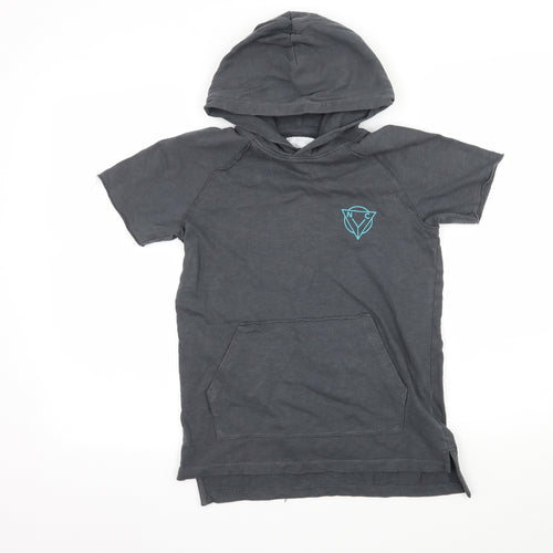 NEXT Boys Grey  Jersey Pullover Hoodie Size 11 Years
