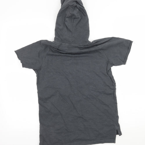 NEXT Boys Grey  Jersey Pullover Hoodie Size 11 Years