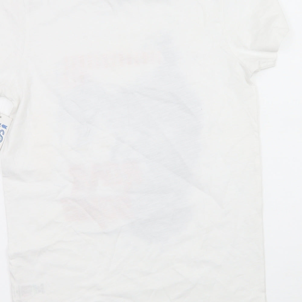 Matalan Boys White  Jersey Basic T-Shirt Size 12 Years  - T-Rex