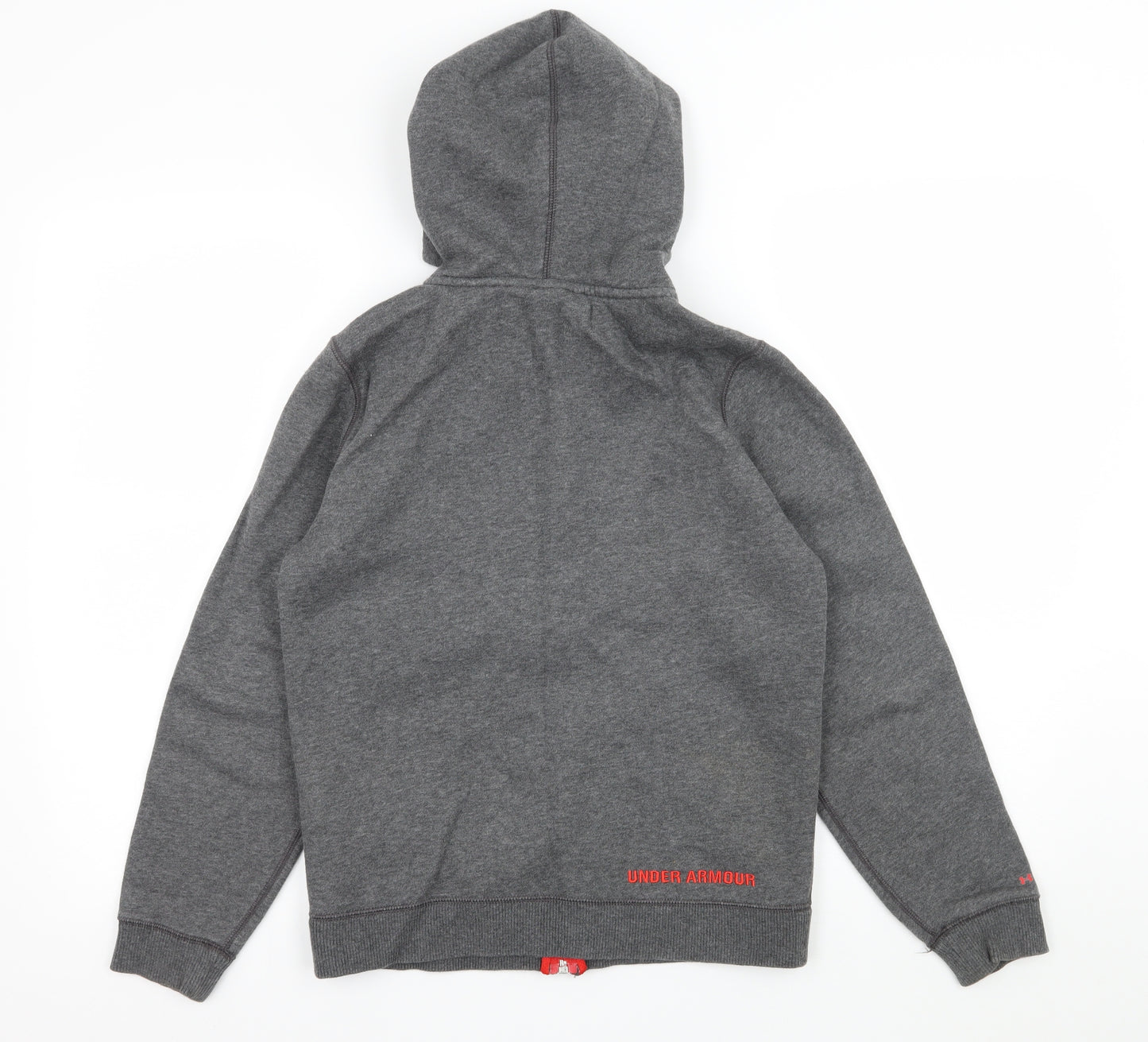 Under armour Boys Grey  Jersey Full Zip Hoodie Size M