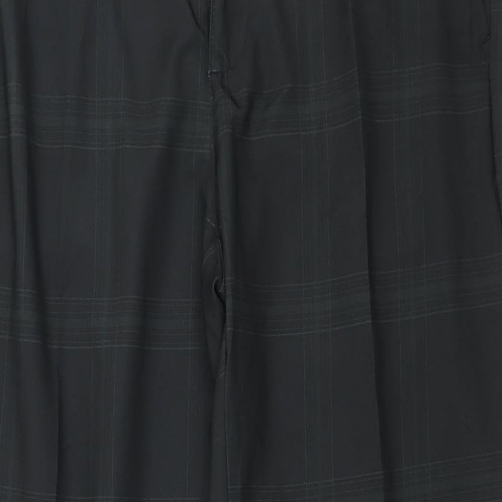 Slazenger Mens Black Plaid  Trousers  Size 36 in L33 in