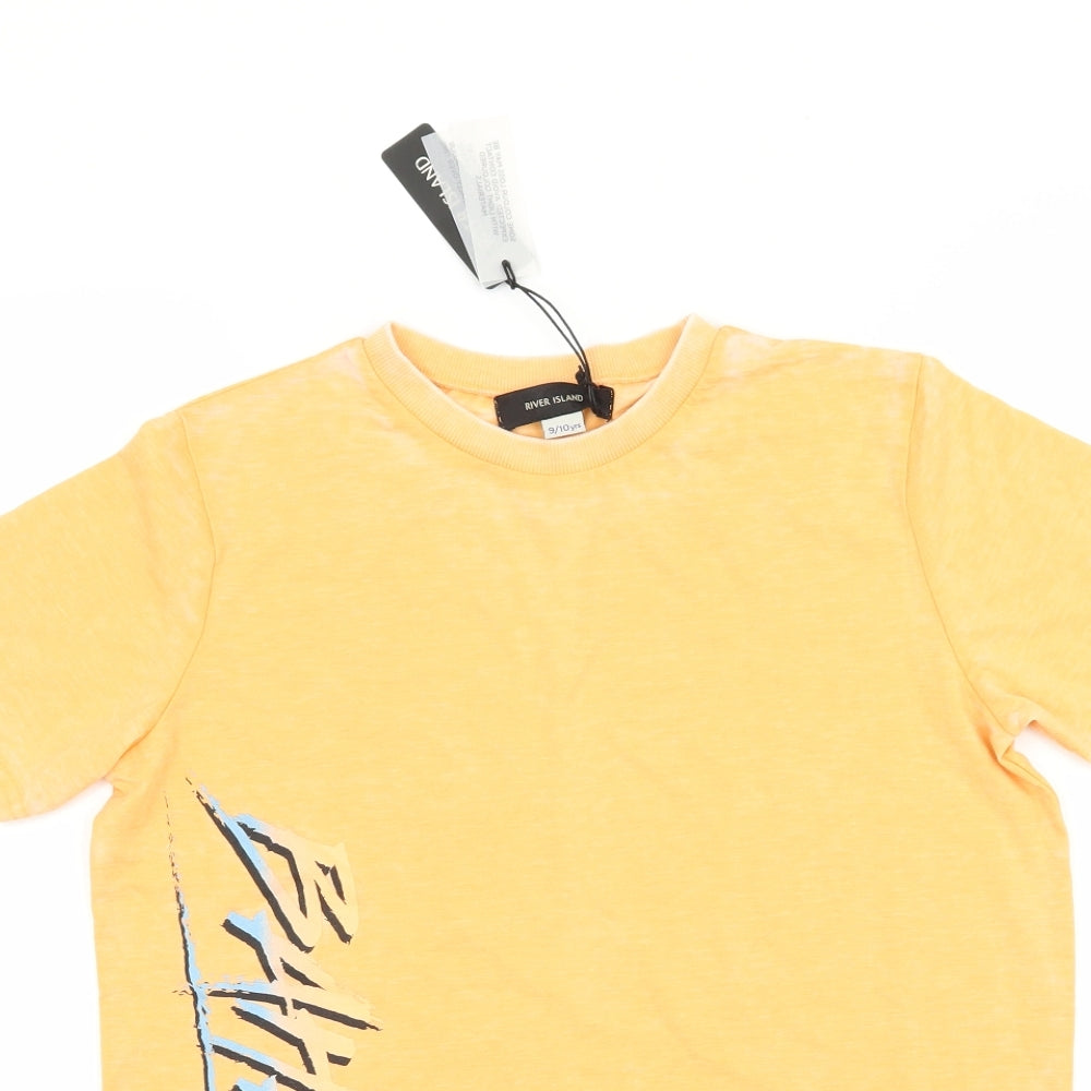 River Island Boys Orange  Jersey Basic T-Shirt Size 9-10 Years  - Baywatch