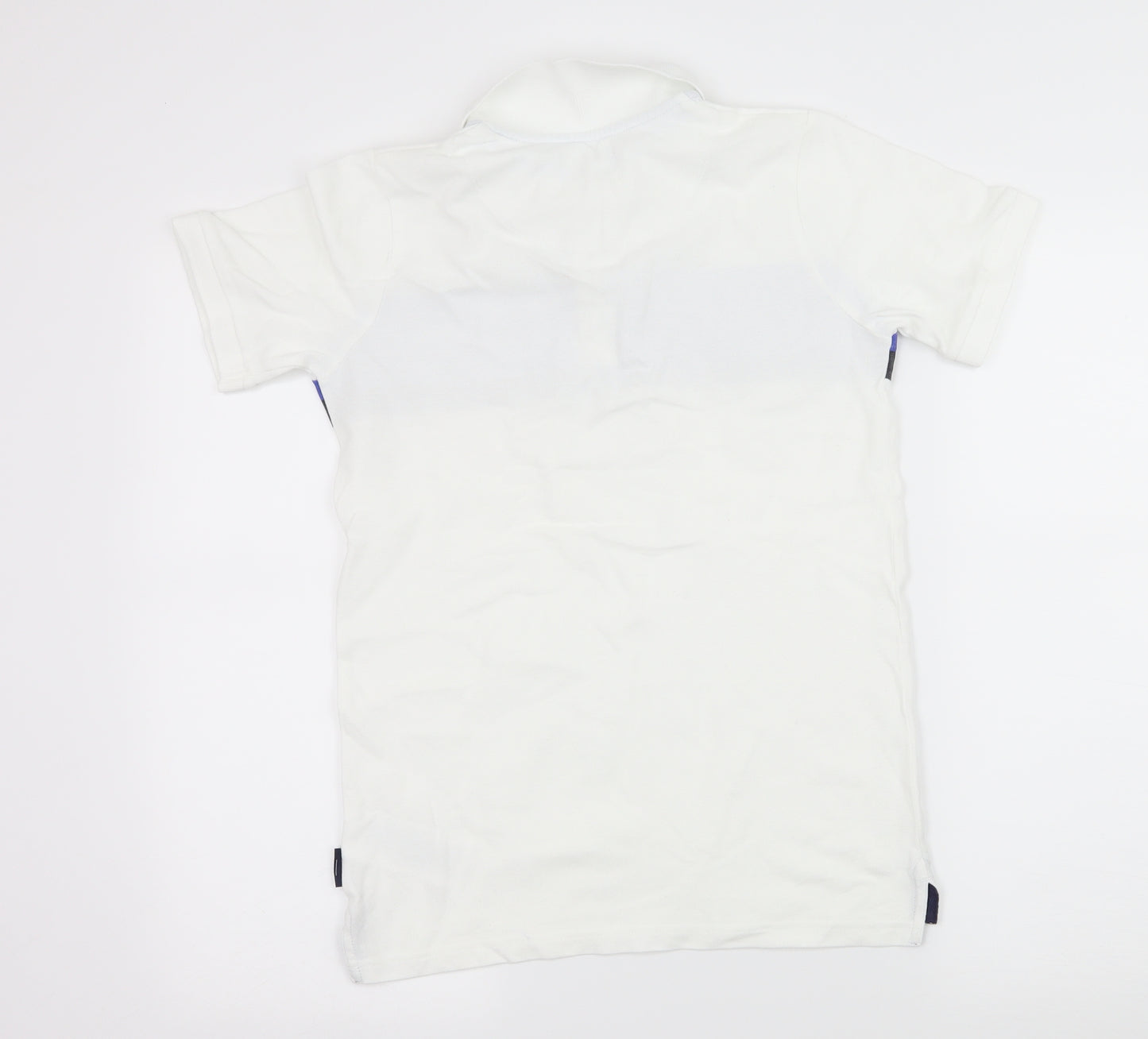 Ben Sherman Boys White Striped Jersey Basic T-Shirt Size 12-13 Years