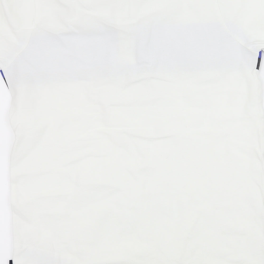Ben Sherman Boys White Striped Jersey Basic T-Shirt Size 12-13 Years