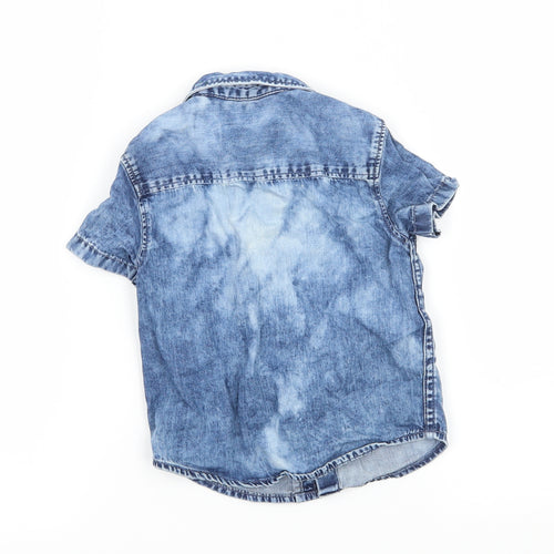 NEXT Boys Blue   Basic Button-Up Size 9-12 Months
