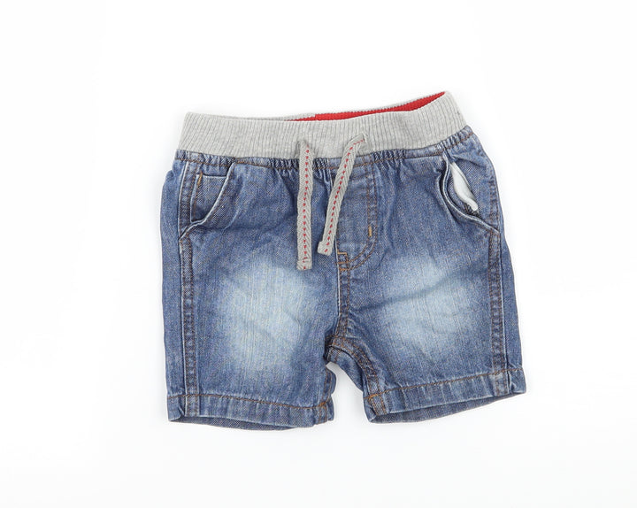 Baby Boys Blue  Denim Cropped Trousers Size 9-12 Months