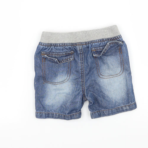 Baby Boys Blue  Denim Cropped Trousers Size 9-12 Months