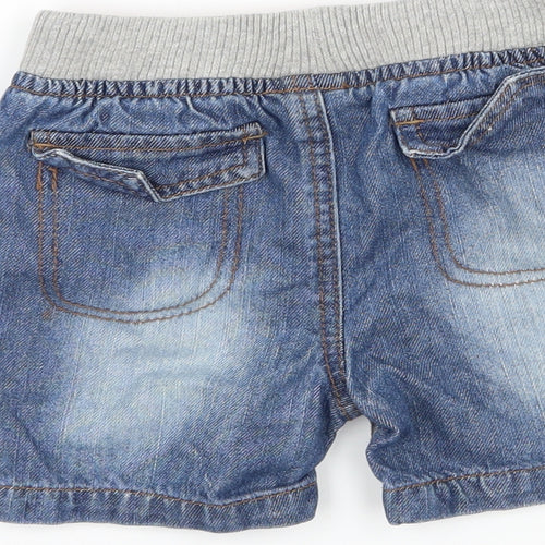 Baby Boys Blue  Denim Cropped Trousers Size 9-12 Months