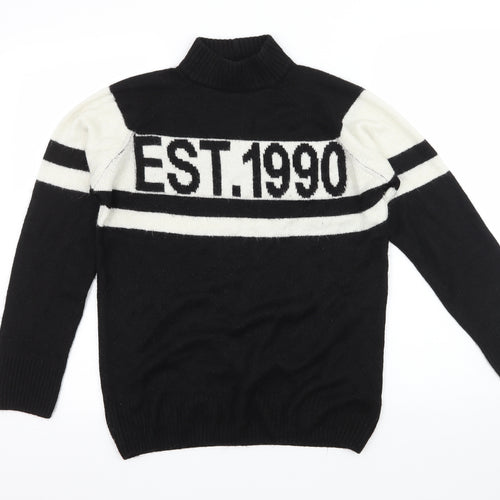 New Look Womens Black  Knit Pullover Jumper Size S