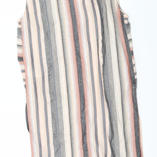 H&M Womens Pink Striped  Basic Blouse Size 6