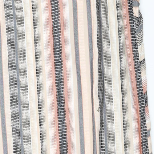 H&M Womens Pink Striped  Basic Blouse Size 6