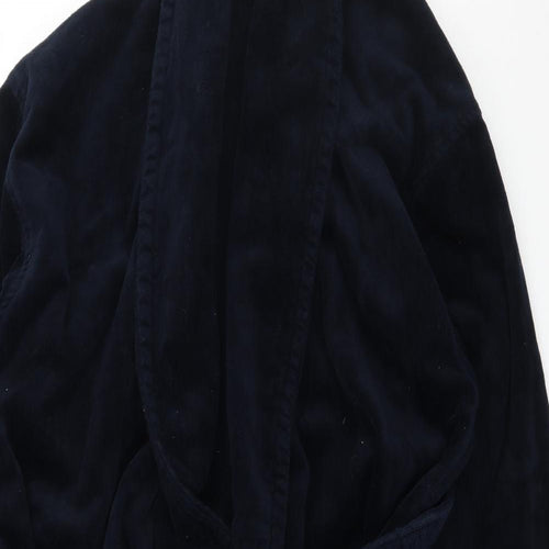 Stephen Powell Mens Blue Solid Jersey  Robe Size L