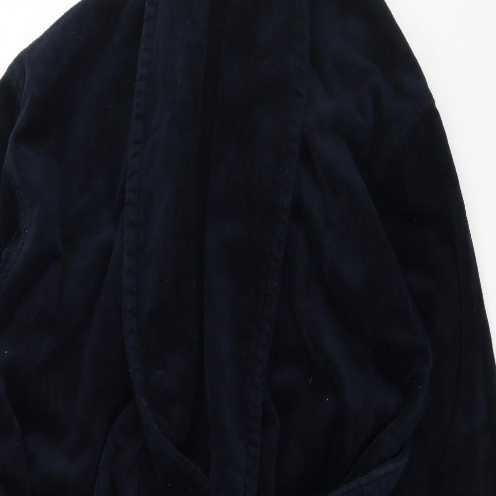 Stephen Powell Mens Blue Solid Jersey  Robe Size L