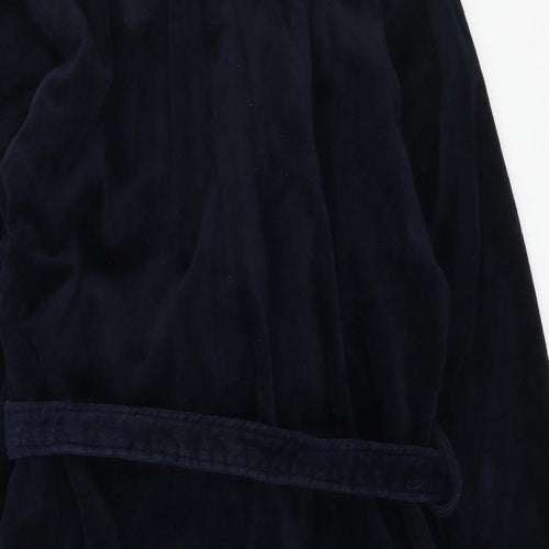 Stephen Powell Mens Blue Solid Jersey  Robe Size L