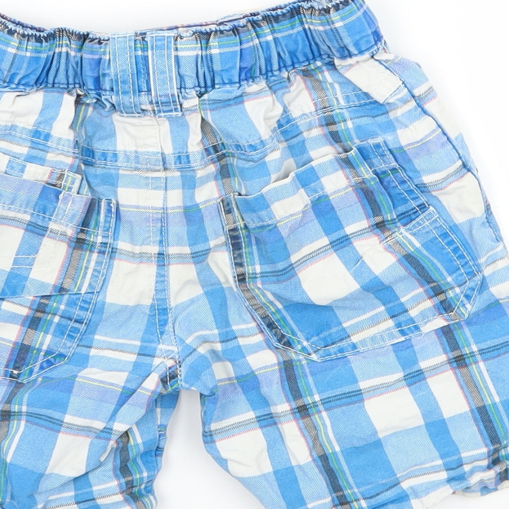 NEXT Boys Blue Plaid  Cargo Trousers Size 3-4 Years