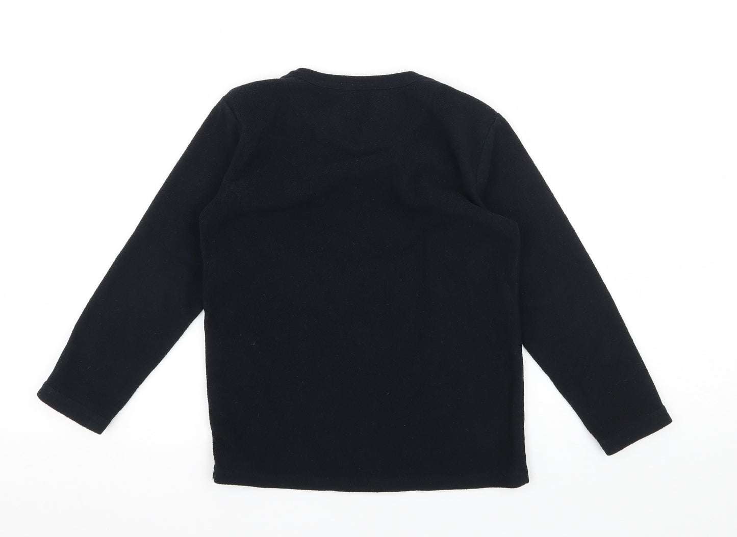 Matalan Boys Black  Fleece Basic T-Shirt Size 6-7 Years