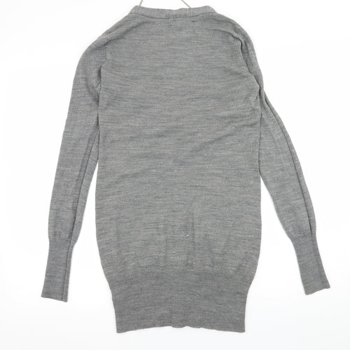 H&M Womens Grey  Knit Cardigan Jumper Size XS