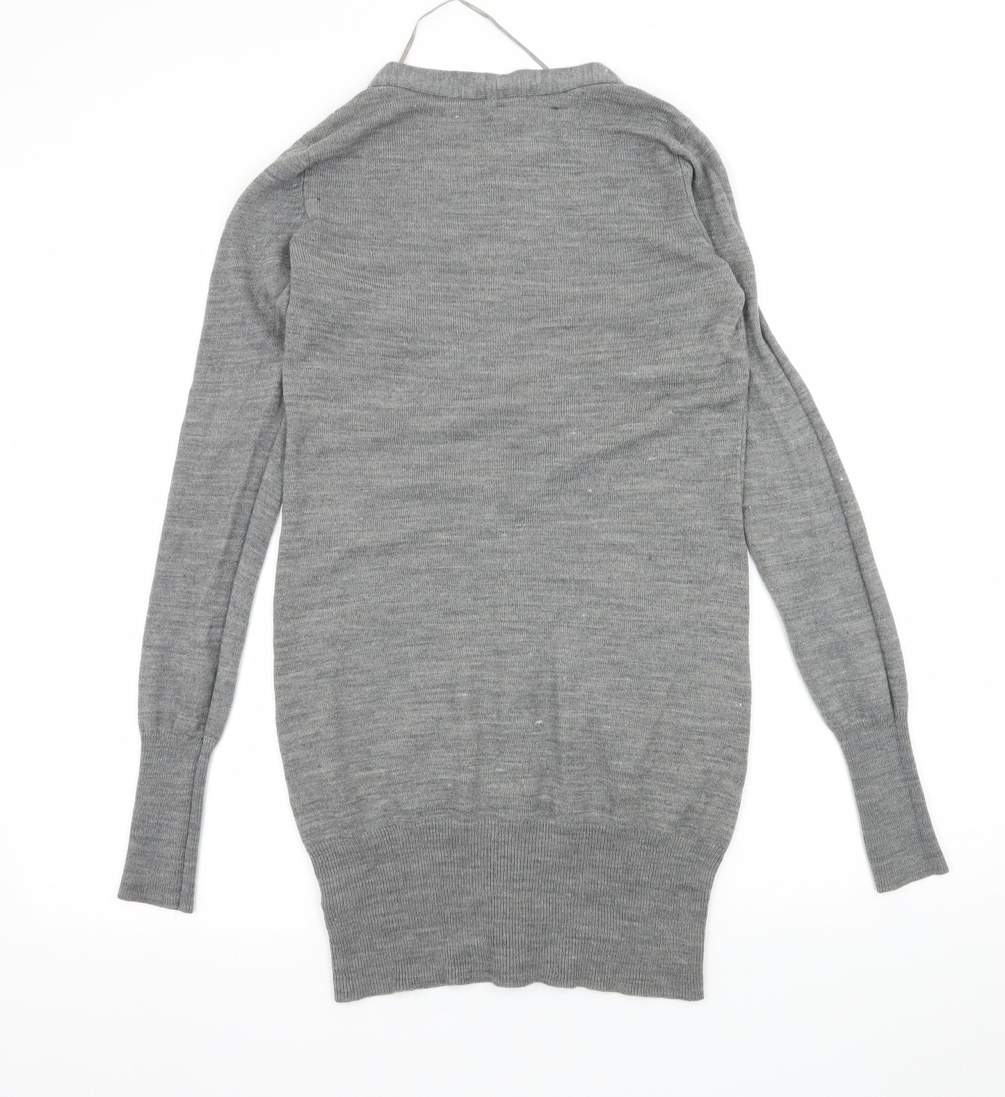 H&M Womens Grey  Knit Cardigan Jumper Size XS