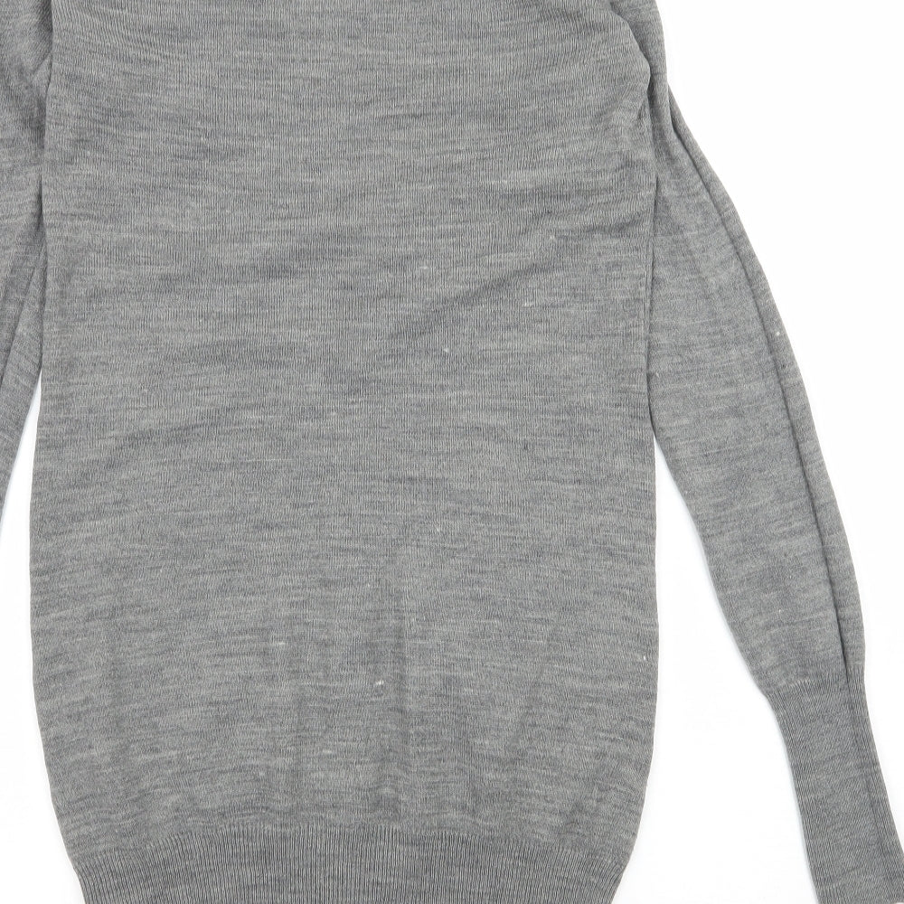 H&M Womens Grey  Knit Cardigan Jumper Size XS