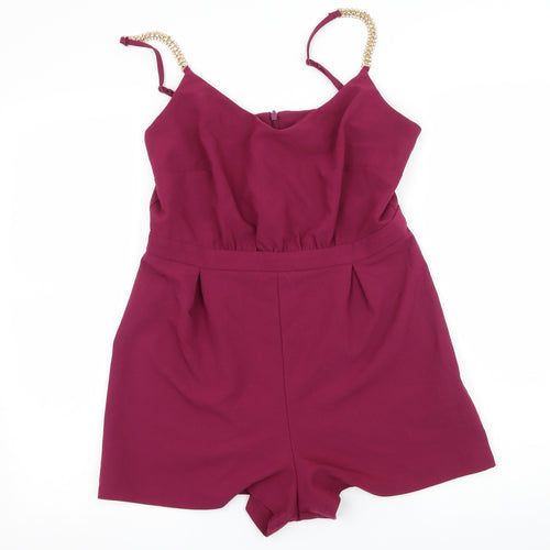 New Look Womens Purple   Playsuit One-Piece Size 12