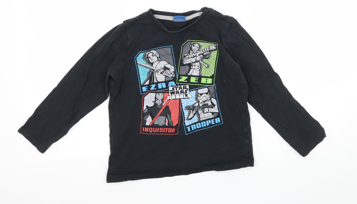 Star Wars Boys Black  Jersey Basic T-Shirt Size 7-8 Years  - Star Wars rebels