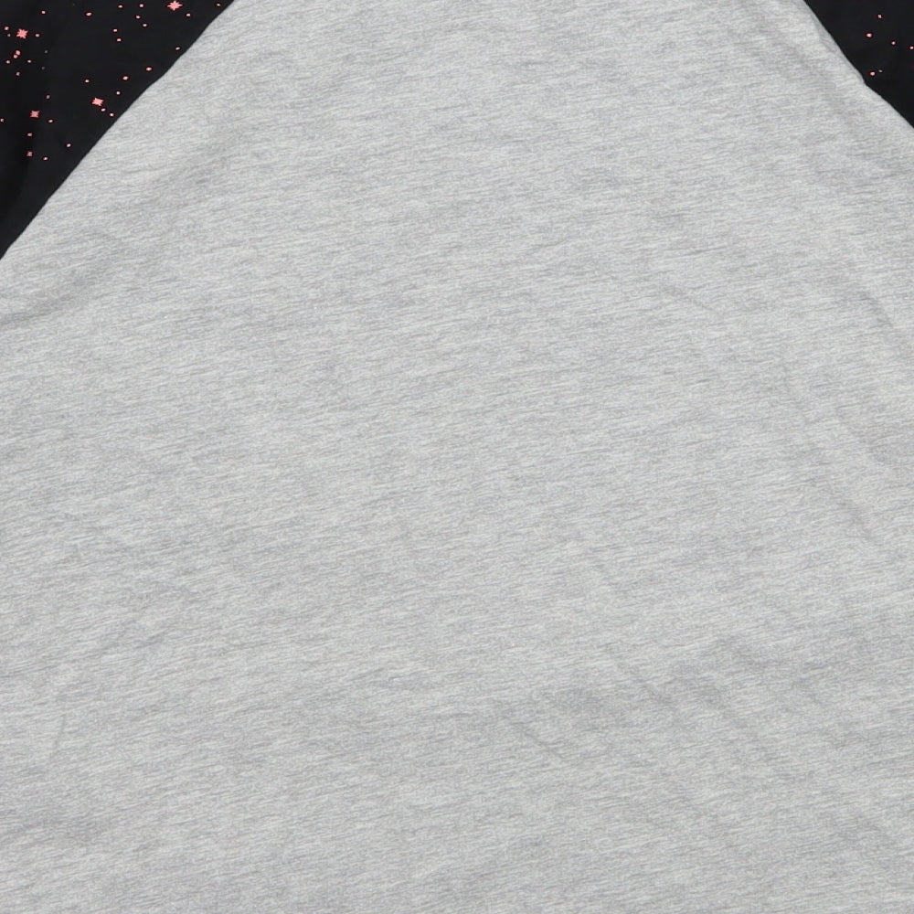H&M Girls Grey  Jersey Basic T-Shirt Size 9-10 Years  - Astronaut