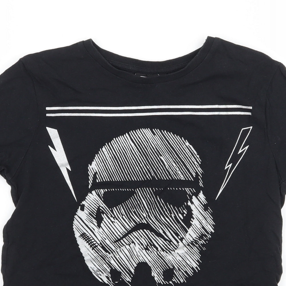 Primark Boys Black  Jersey Basic T-Shirt Size 7-8 Years  - Storm Trooper