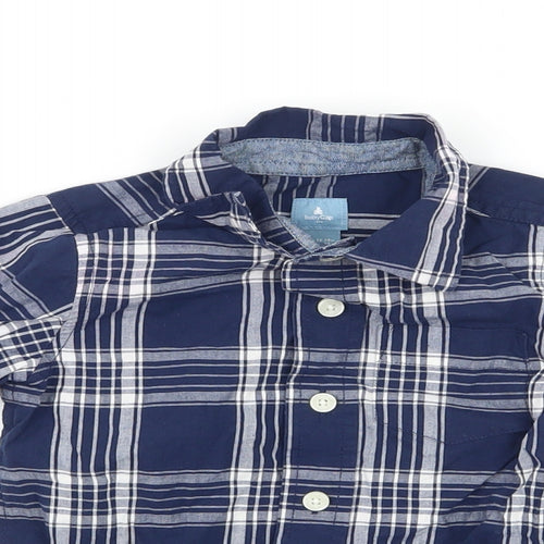 Gap Boys Blue Plaid  Basic Button-Up Size 12-18 Months