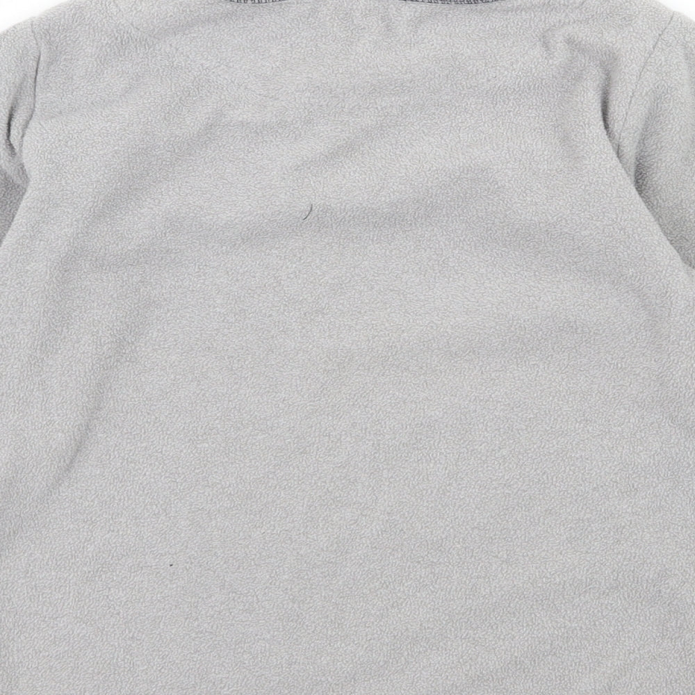 Primark Boys Grey Solid Fleece  Pyjama Top Size 7-8 Years