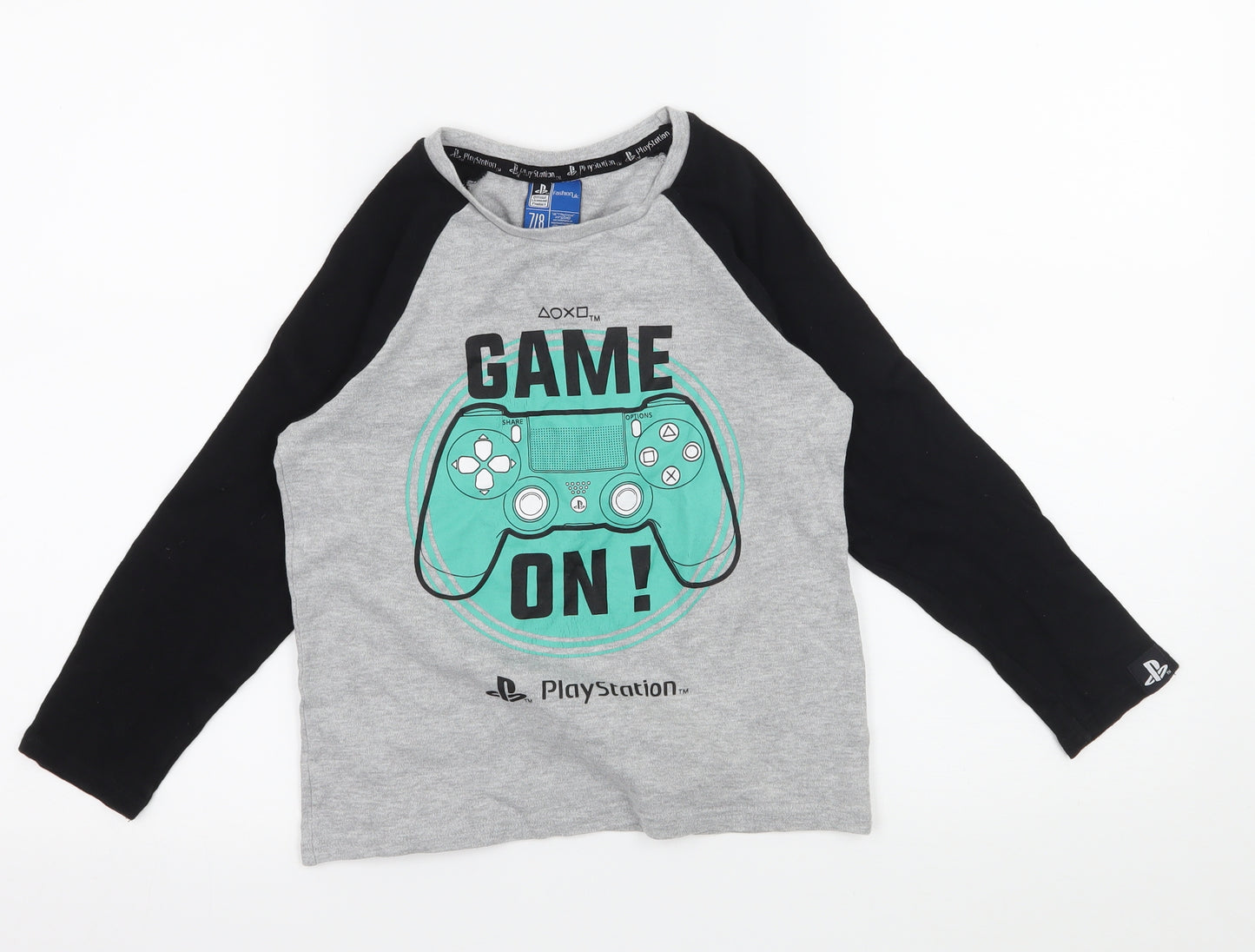 George Boys Grey  Jersey Basic T-Shirt Size 7-8 Years  - Playstation