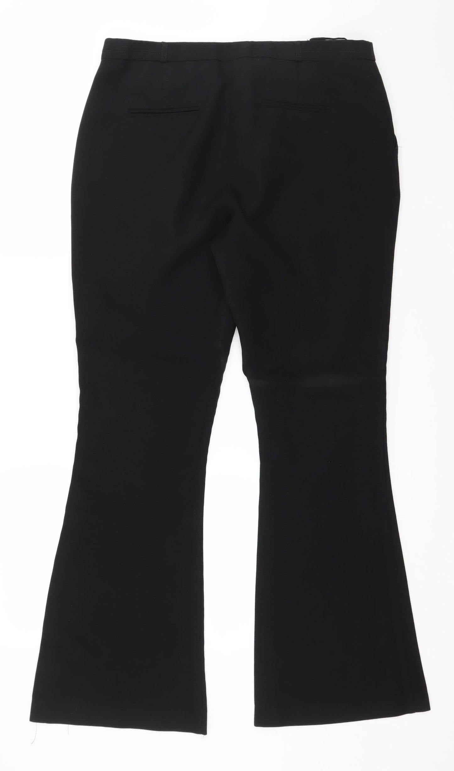 Peacocks Womens Black   Trousers  Size 12 L20 in