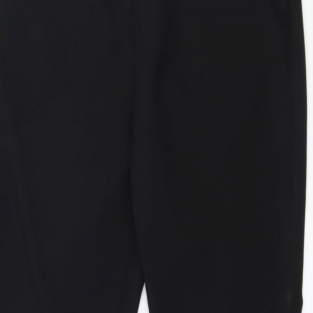 Peacocks Womens Black   Trousers  Size 12 L20 in