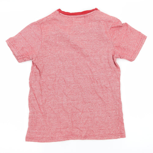 River Island Boys Red Striped Jersey Basic T-Shirt Size 7-8 Years