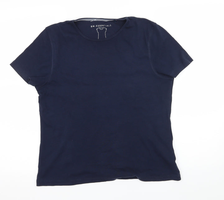 Bonmarché Womens Blue Jersey Basic T-Shirt Size M