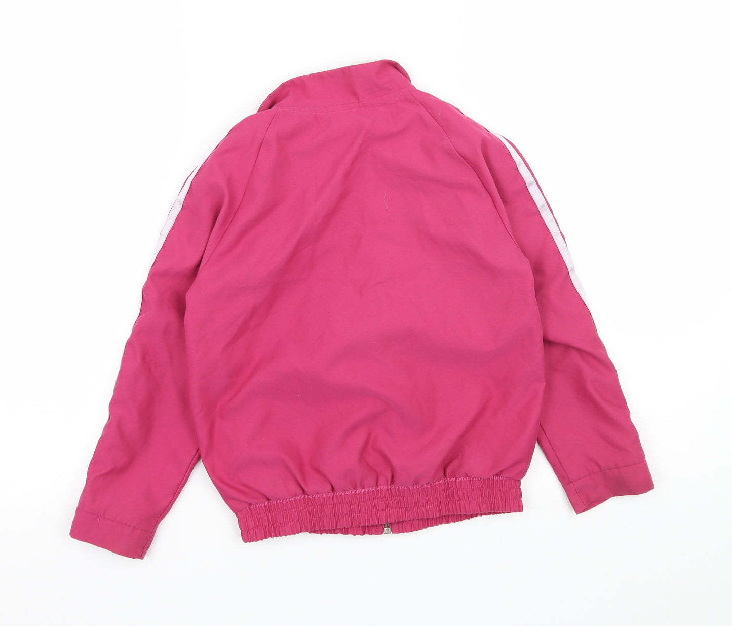 adidas Girls Pink Striped  Jacket  Size 5-6 Years