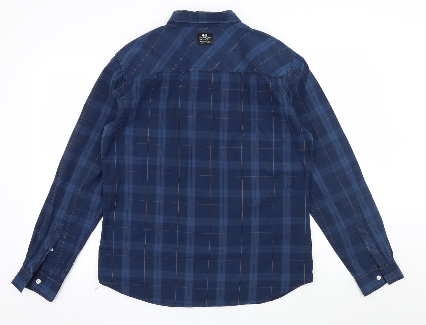 Crosshatch Mens Blue    Button-Up Size L