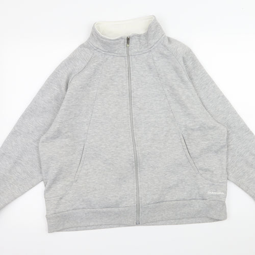 Diadora Womens Grey  Jersey Full Zip Sweatshirt Size 20
