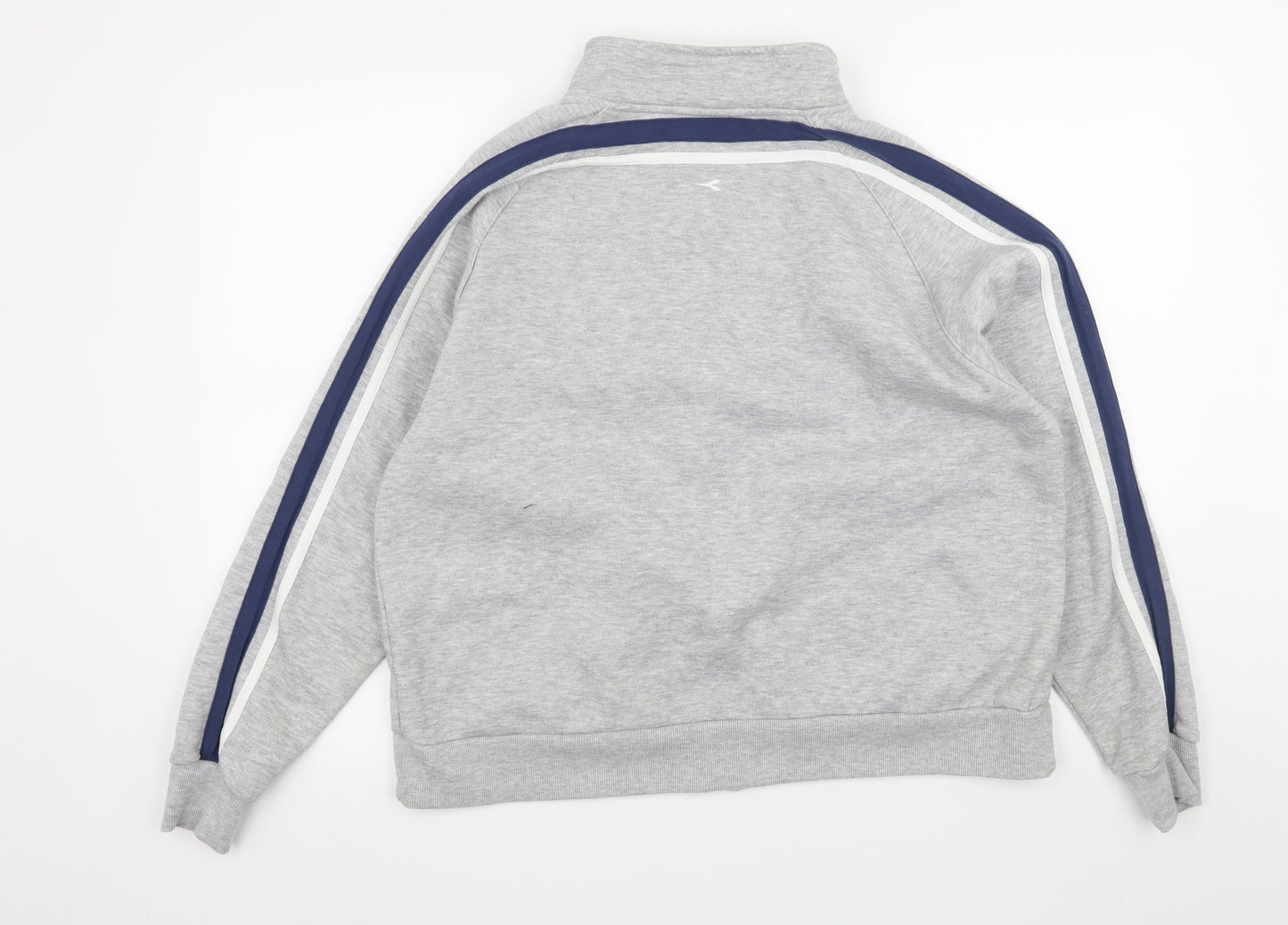 Diadora Womens Grey  Jersey Full Zip Sweatshirt Size 20